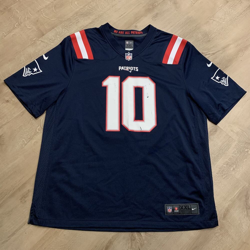 Nike NFL New England Patriots #10 Mac Jones Jersey Men's 2XL XXL Navy Blue QB